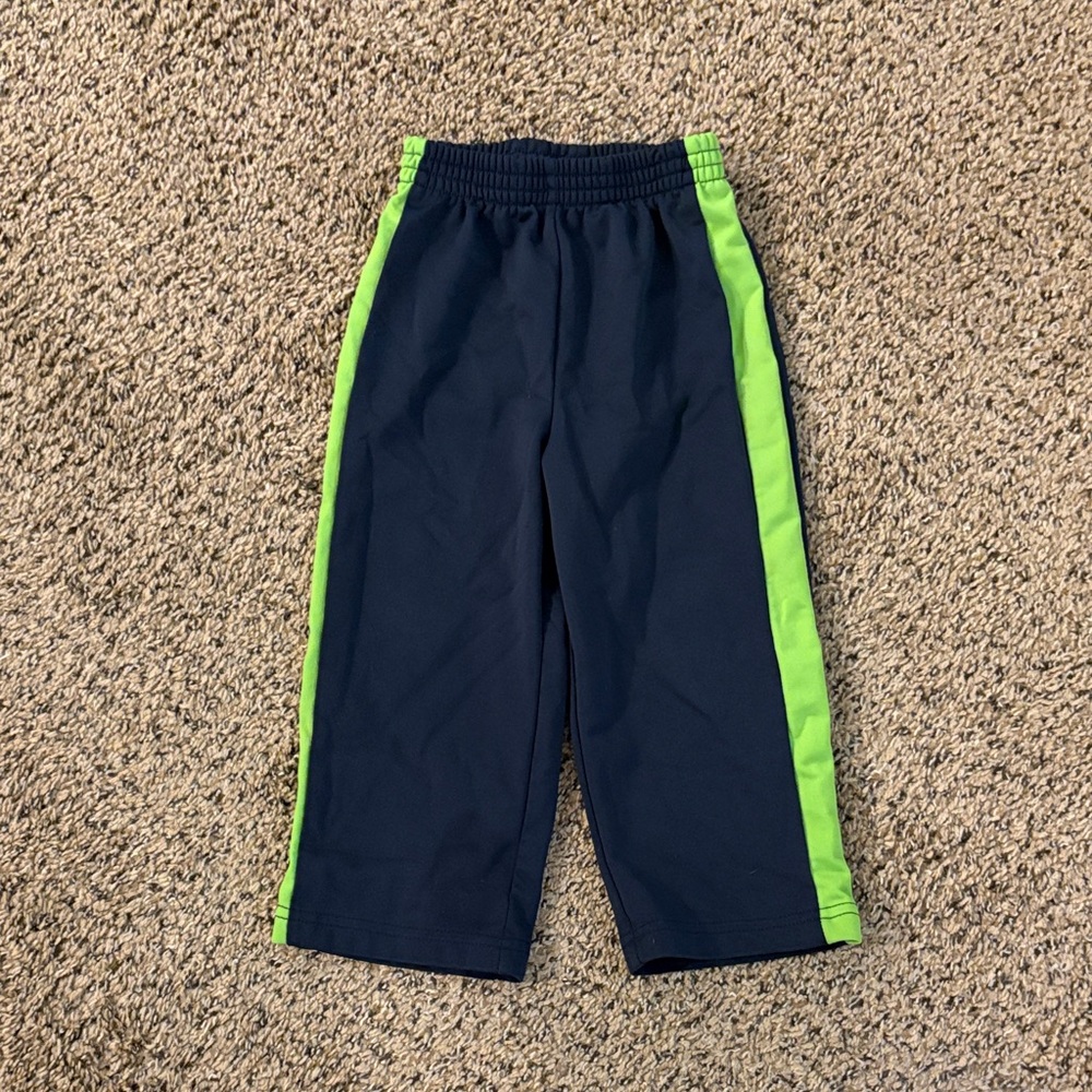 Kids Navy and Green Track Pants